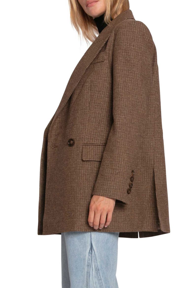 Big Brother Talk Double Breasted Blazer, Alternate, color, BROWN