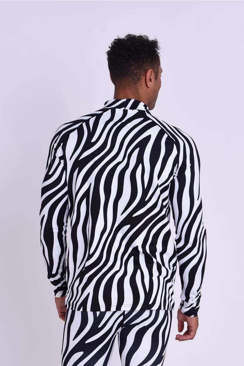 Baselayer Top - Hotel California Zebra Print Men's, Alternate, color, Multi-colour
