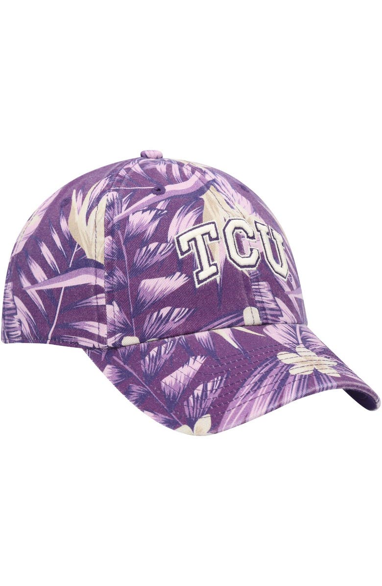 '47 Men's '47 Purple TCU Horned Frogs Tropicalia Clean Up Adjustable Hat, Alternate, color, 