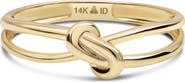 DEVATA Love Knot Statement Ring in 14K Gold