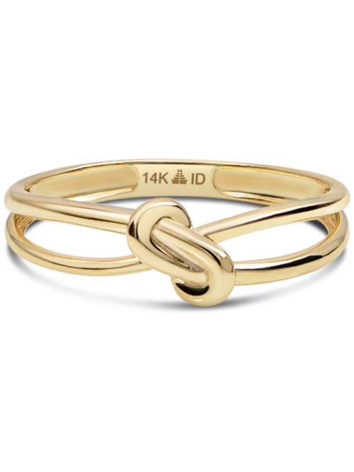 Devata Love Knot Statement Ring In Gold