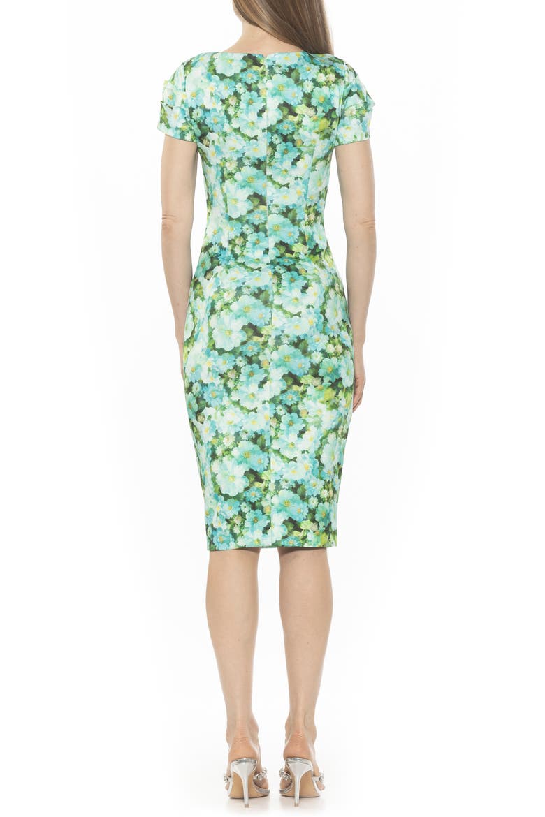 Crysta Stretch Sheath Dress, Alternate, color, PAINTERLY FLORAL
