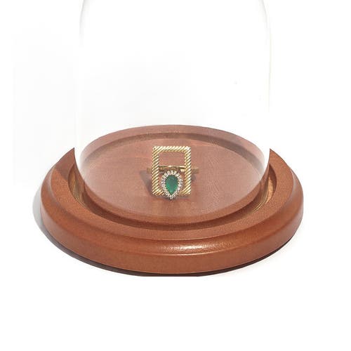 Zarux Elegant Green Onyx Ring In Gold