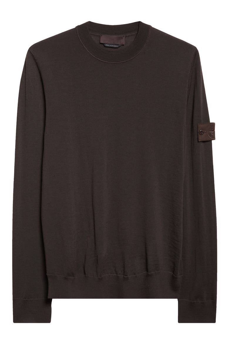 Ghost Virgin Wool Sweater, Alternate, color, DARK BROWN