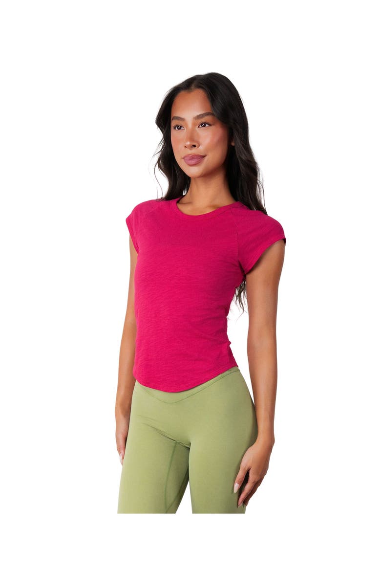 Whisper Raglan Tee, Alternate, color, Passionfruit