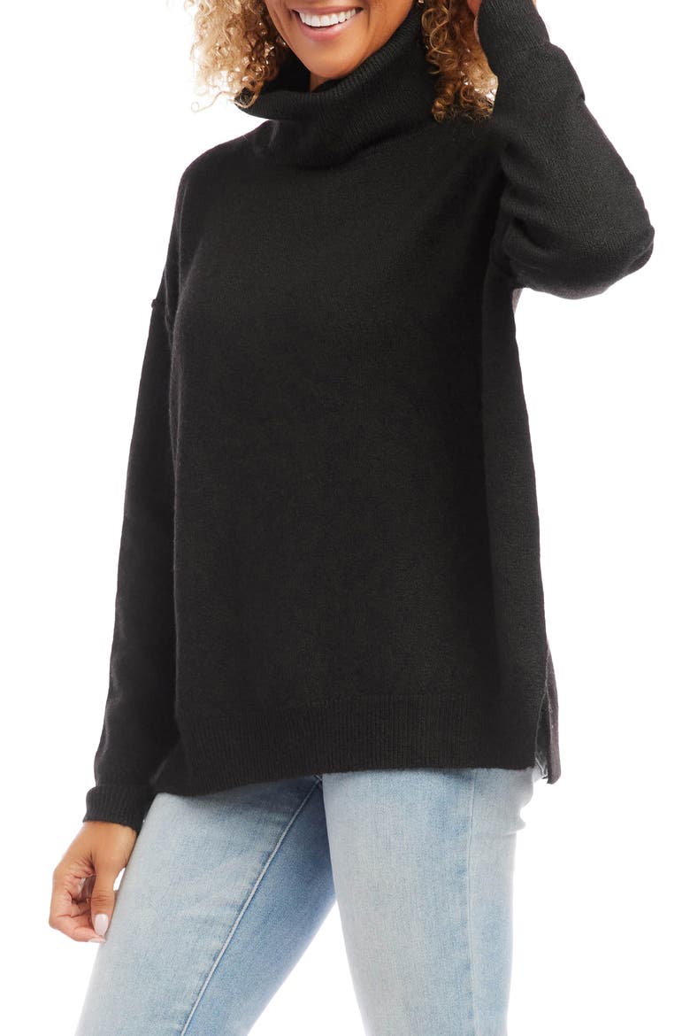 Turtleneck Sweater, Alternate, color, BLACK