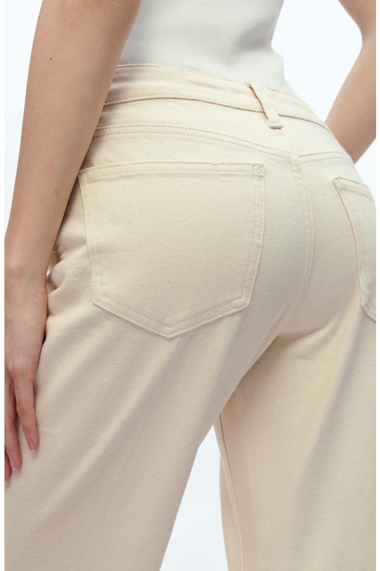 Ripped Straight Leg Jeans, Alternate, color, NATURAL