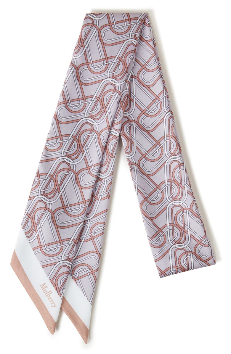 Mulberry Softie Chain Print Twilly Scarf, Main, color, 