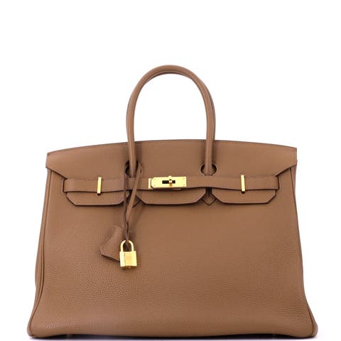 Birkin Handbag Brown Togo with Gold Hardware 35