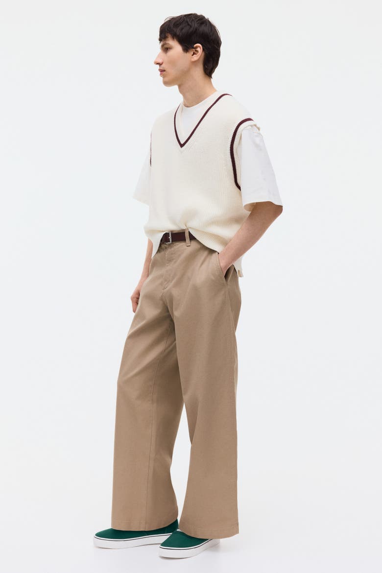 Loose Fit Cotton Chinos, Alternate, color, Beige