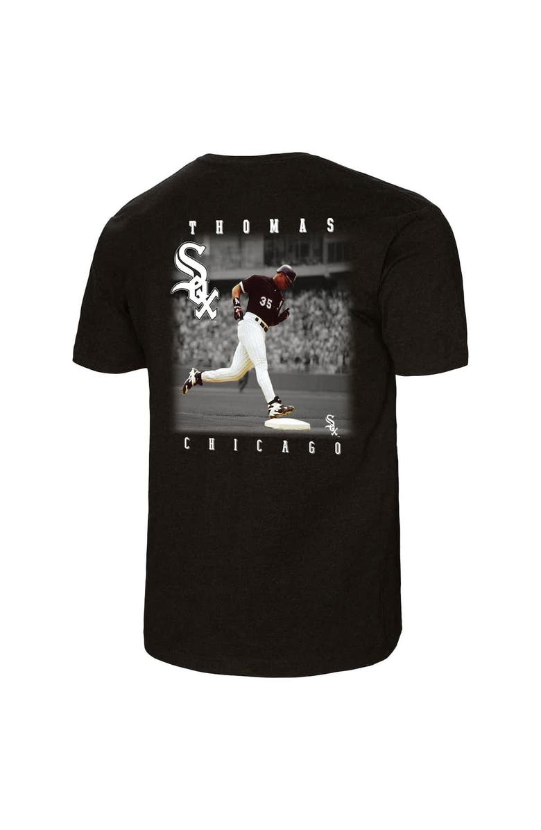 Mitchell & Ness Men's Mitchell & Ness Frank Thomas Black Chicago White Sox Legends Collection Vintage Logo T-Shirt, Alternate, color, Black