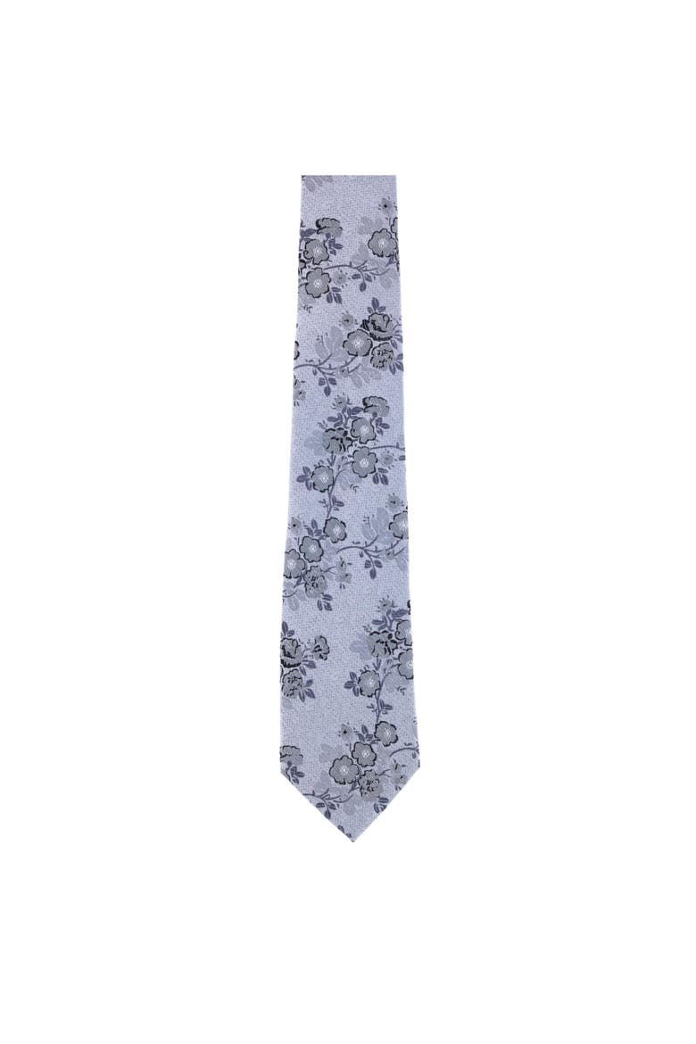 Florian Silk Novelty Necktie, Alternate, color, Grey and Black