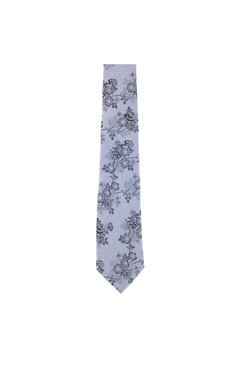 Trafalgar Florian Silk Novelty Necktie, Alternate, color, Grey And Black