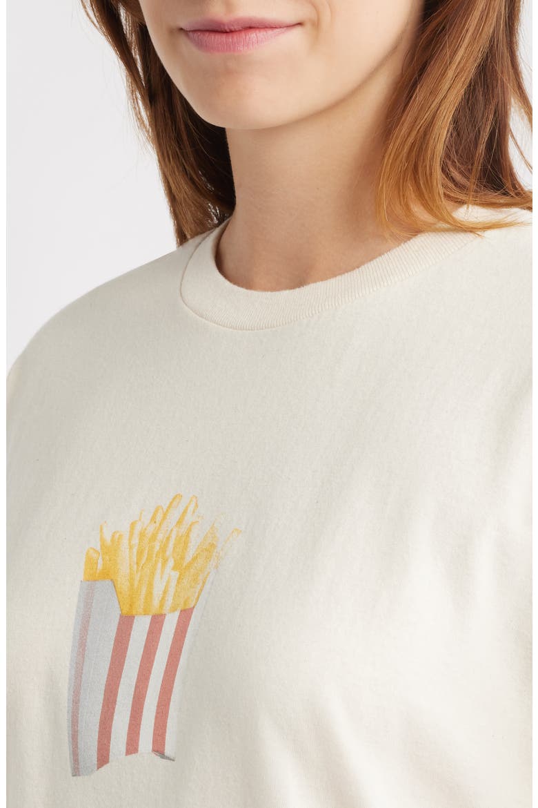 Fries Graphic T-Shirt, Alternate, color, MARSHMALLOW