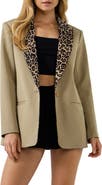 Endless Rose Leopard Collar Blazer