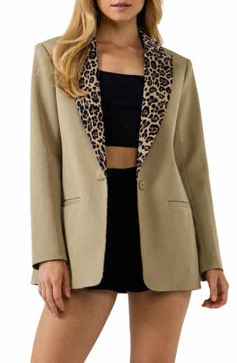 Endless Rose Leopard Collar Blazer
