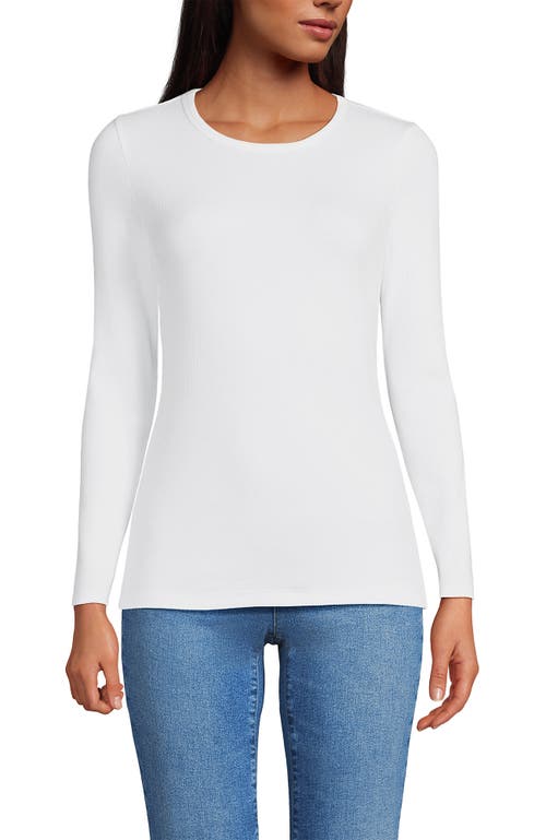 Lands' End Cotton Rib T-shirt In White
