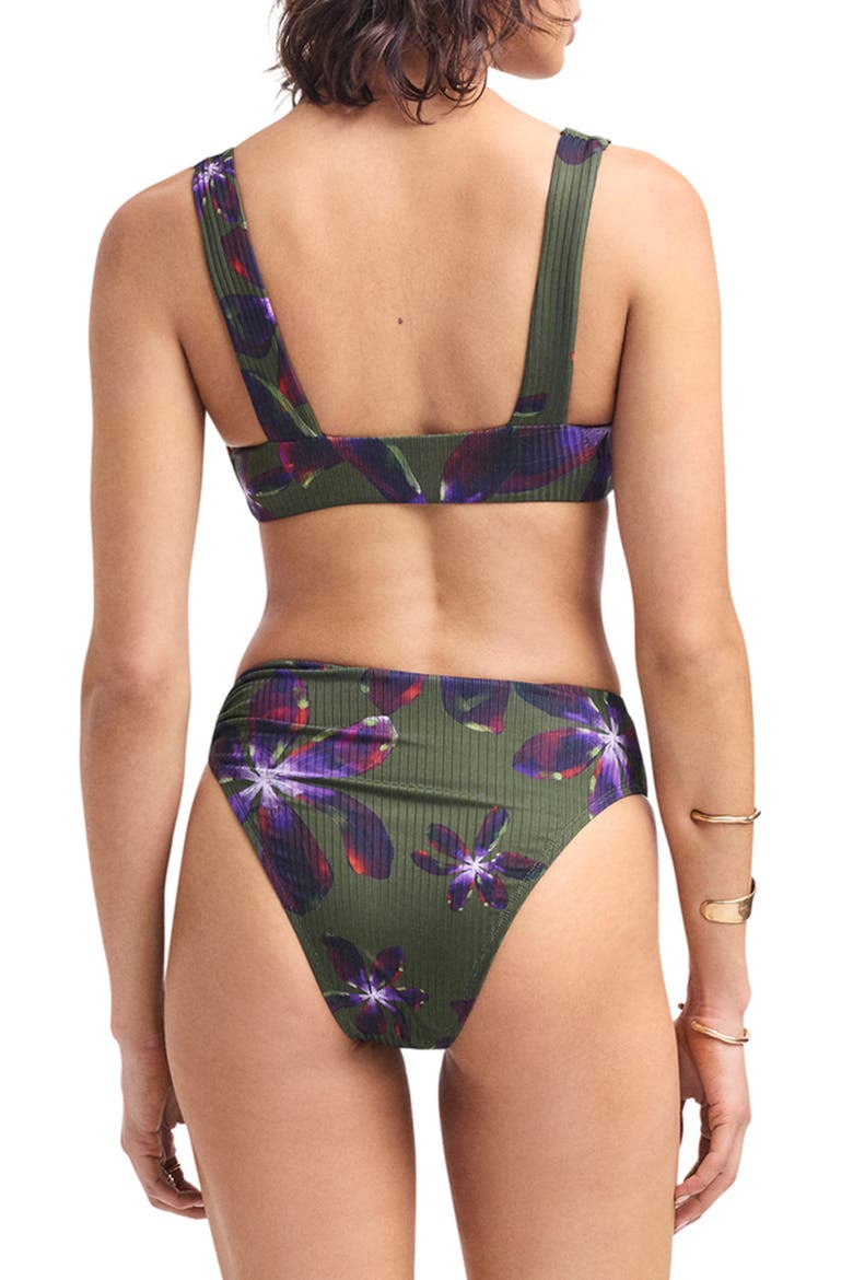 Skylar Ring Detail Rib Bikini Top, Alternate, color, WATERCOLOR ORCHID