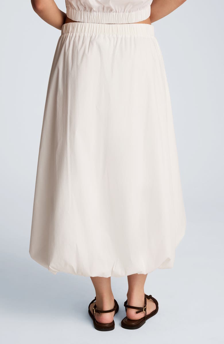 Kenneth Cole Bubble Cotton Blend Maxi Skirt, Alternate, color, Pure White