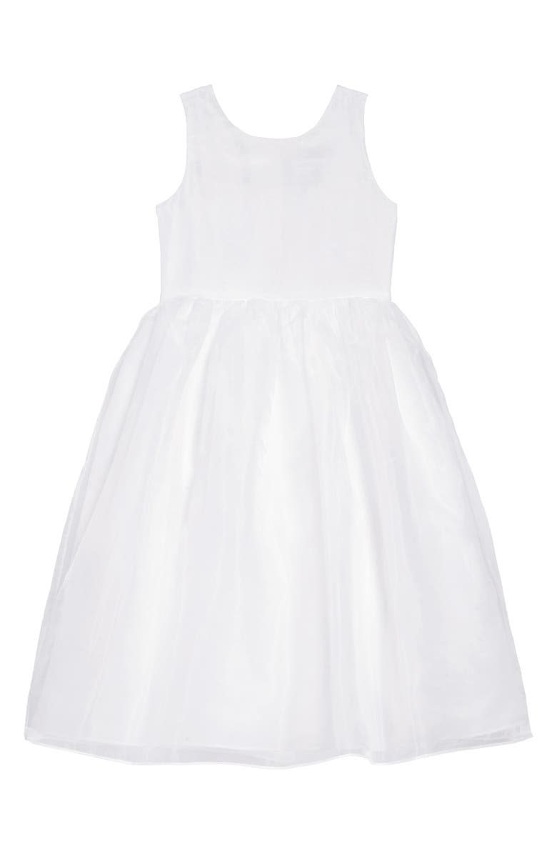 Us Angels Sleeveless Organza Dress, Main, color, 