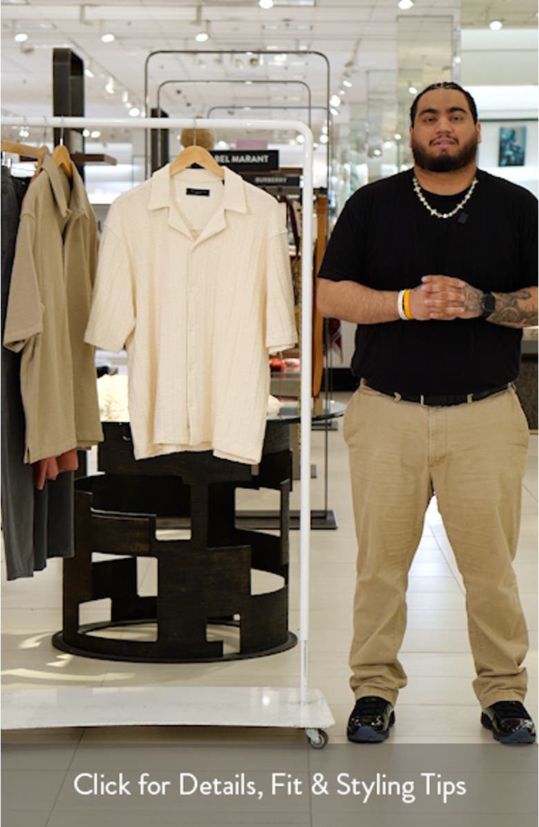 Trace Textured Cotton Camp Shirt, sales video thumbnail