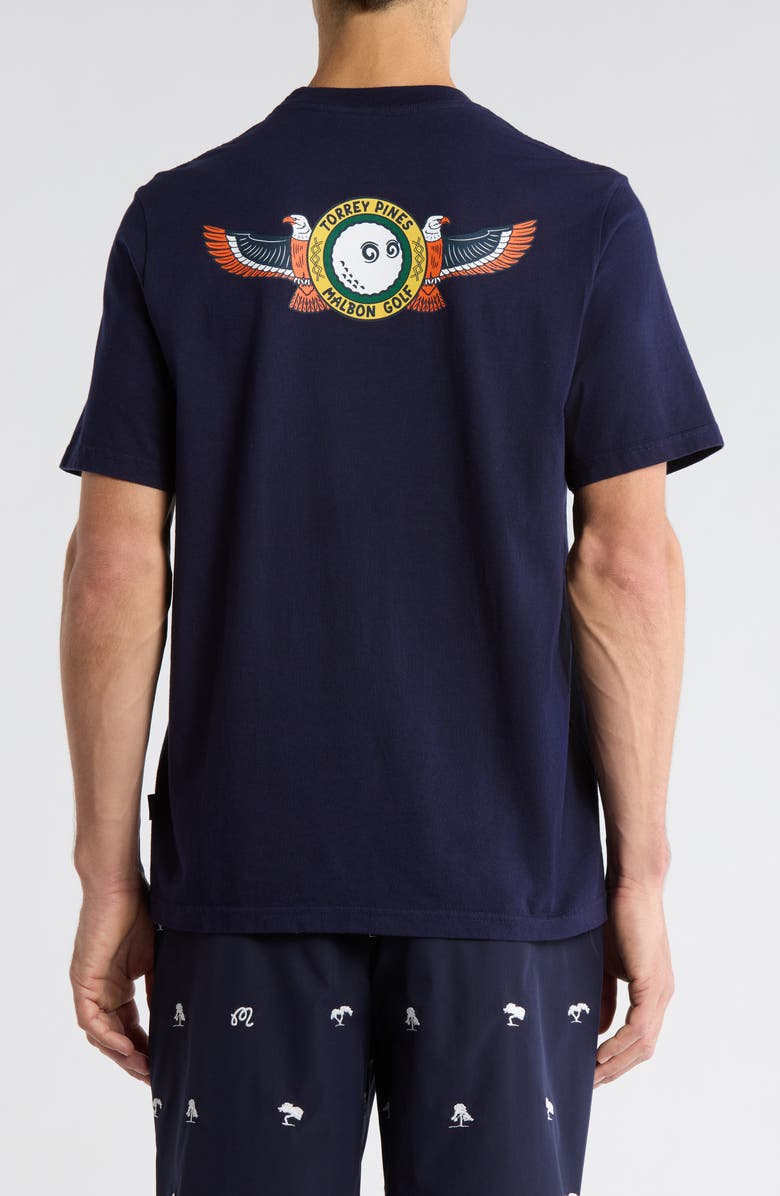 Malbon Golf Torrey Pines Bermuda Eagle Graphic T-Shirt, Alternate, color, Baritone Blue