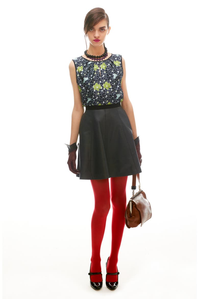 Leather Circle Skirt (Nordstrom Exclusive), Alternate, color, GREY PHANTOM