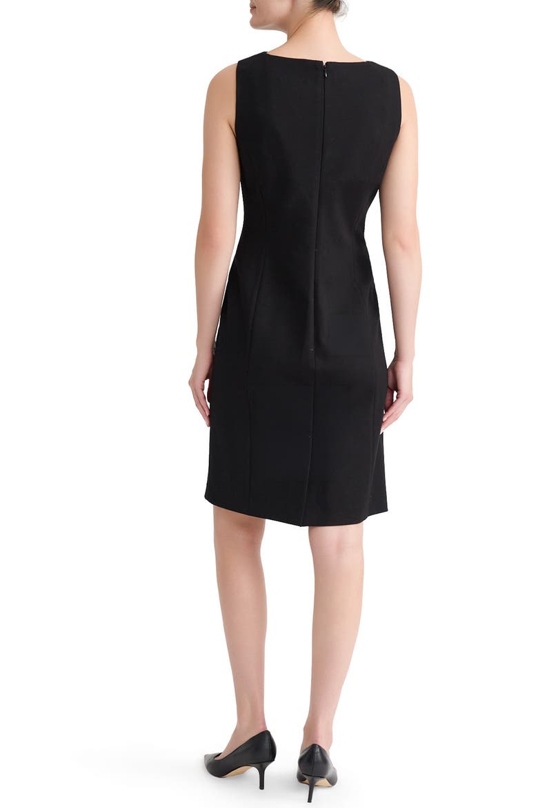 Sleeveless Bateau Neck Sheath Dress, Alternate, color, BLACK