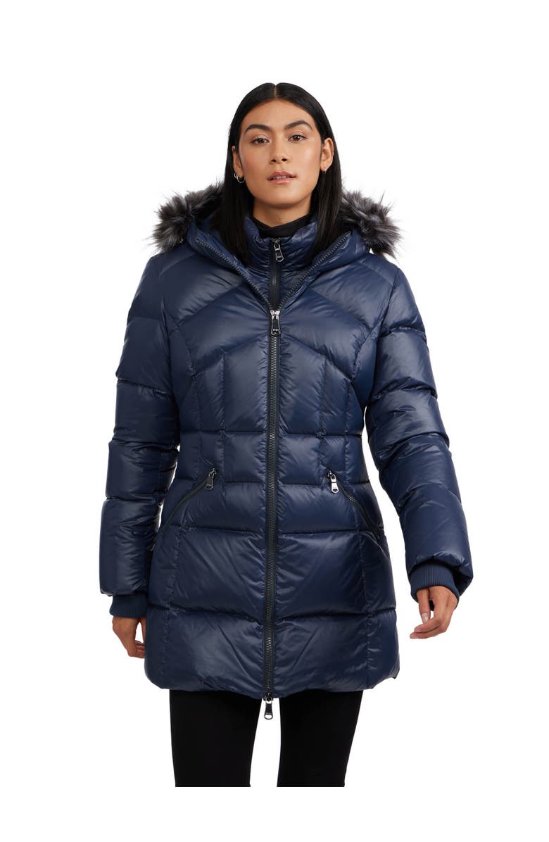 Pajar Women's Ares Fixed Hood Puffer with Fixed Bib, Main, color, Graphite