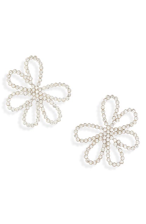Crystal Flower Stud Earrings
