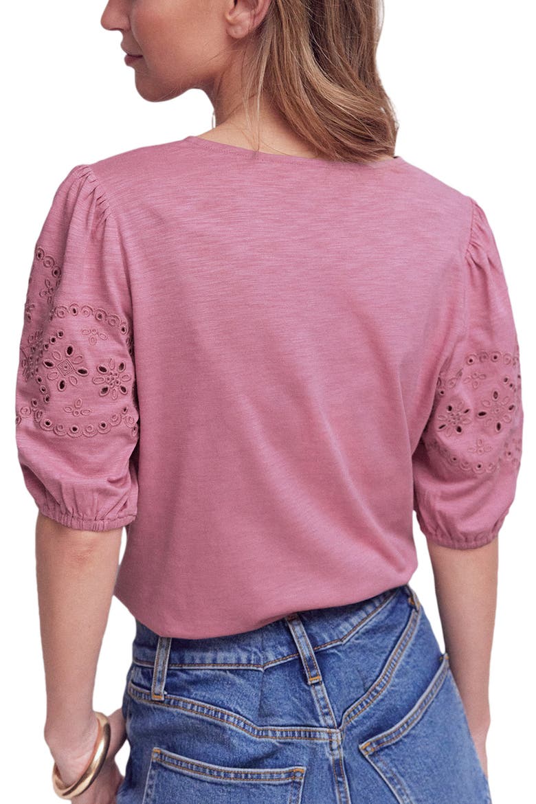 Ada Eyelet Embroidery Knit Top, Alternate, color, LILAS