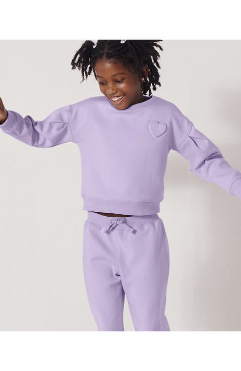 Girls Knit Crewneck Sweatshirt