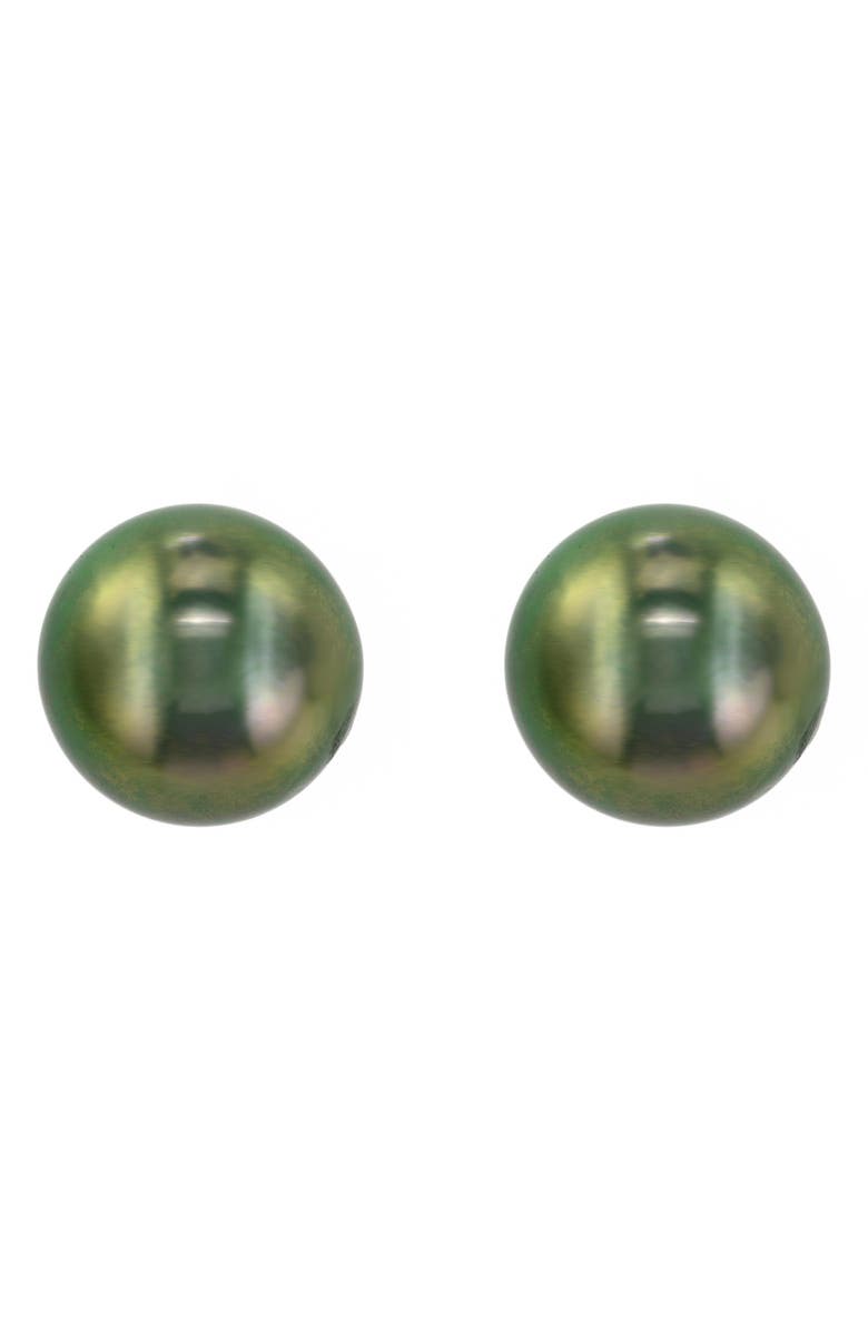 EFFY 14K White Gold Tahitian Pearl Stud Earrings, Alternate, color,