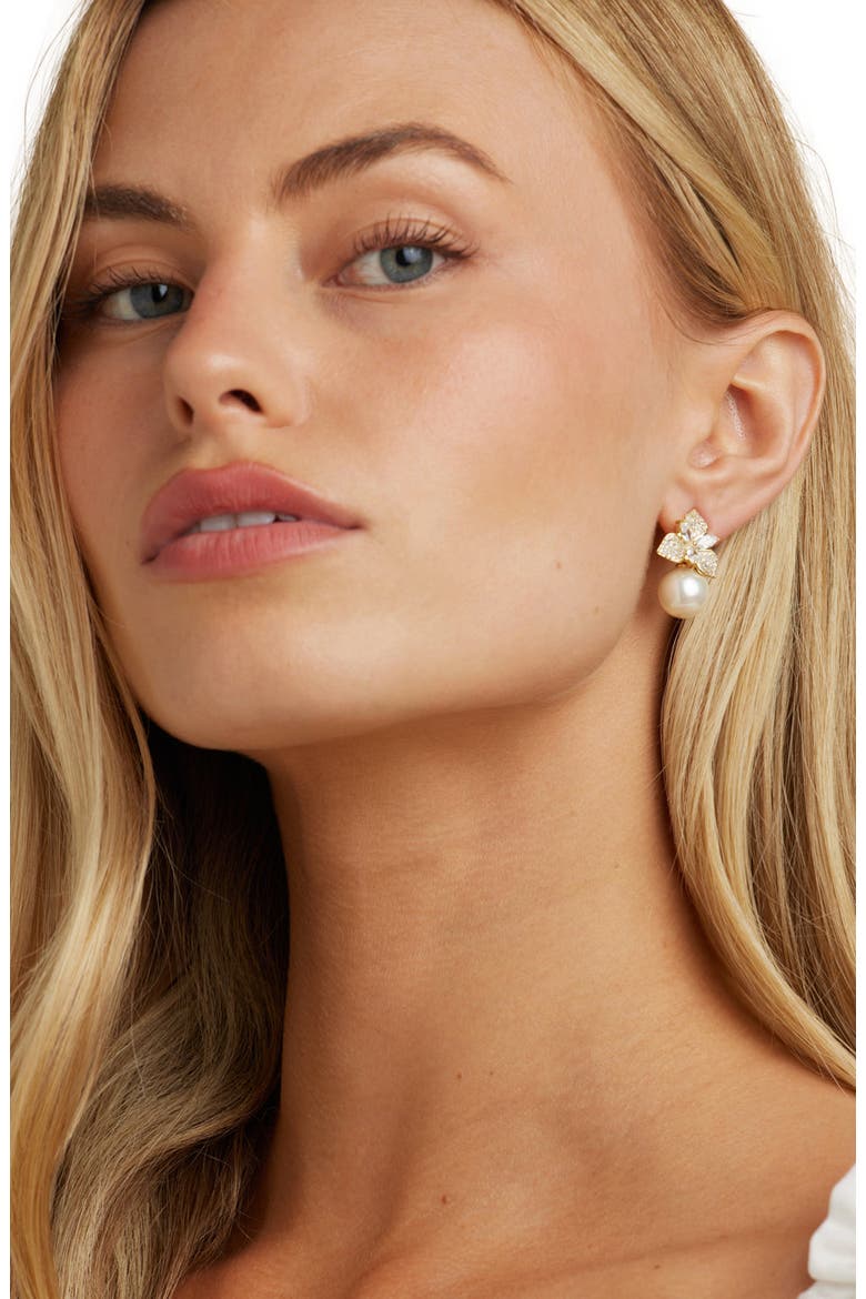 Sophie Pearl Drop Earrings, Alternate, color, Gold