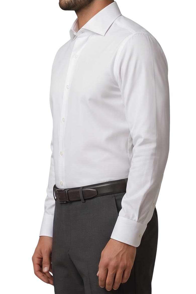 Stretch Cotton Dress Shirt, Alternate, color, WHITE