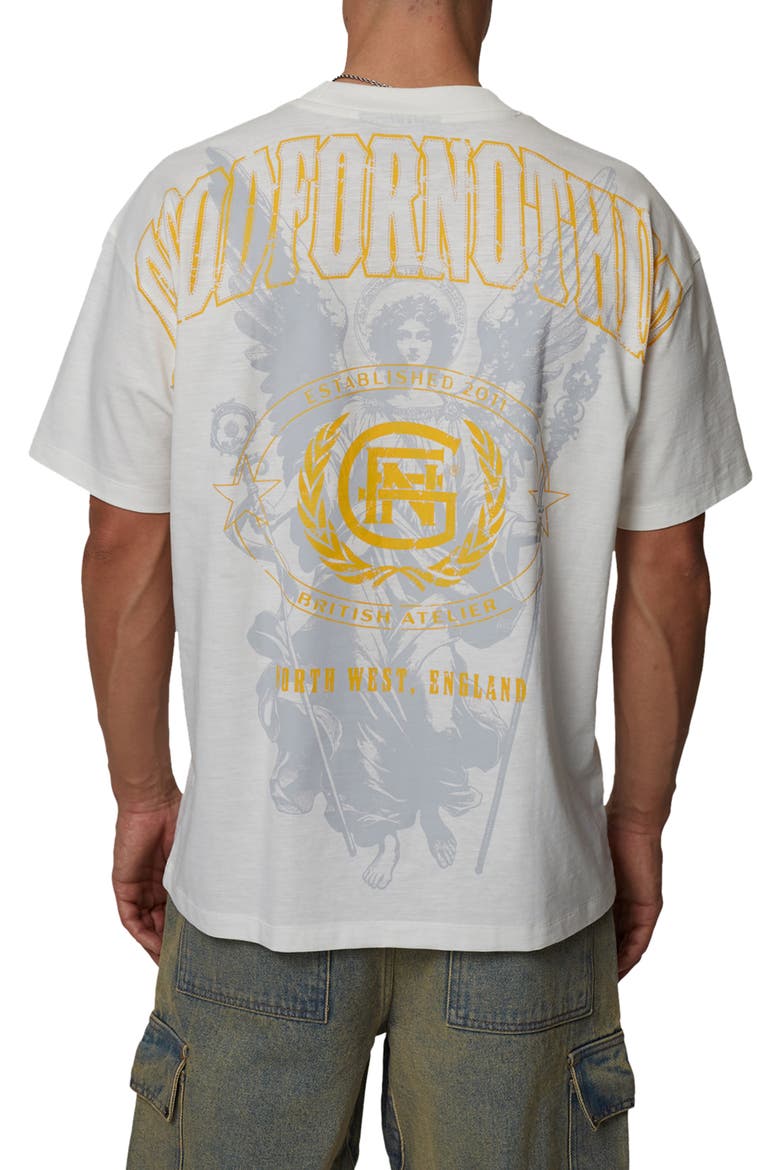 College Angel Slub T-Shirt, Alternate, color, White