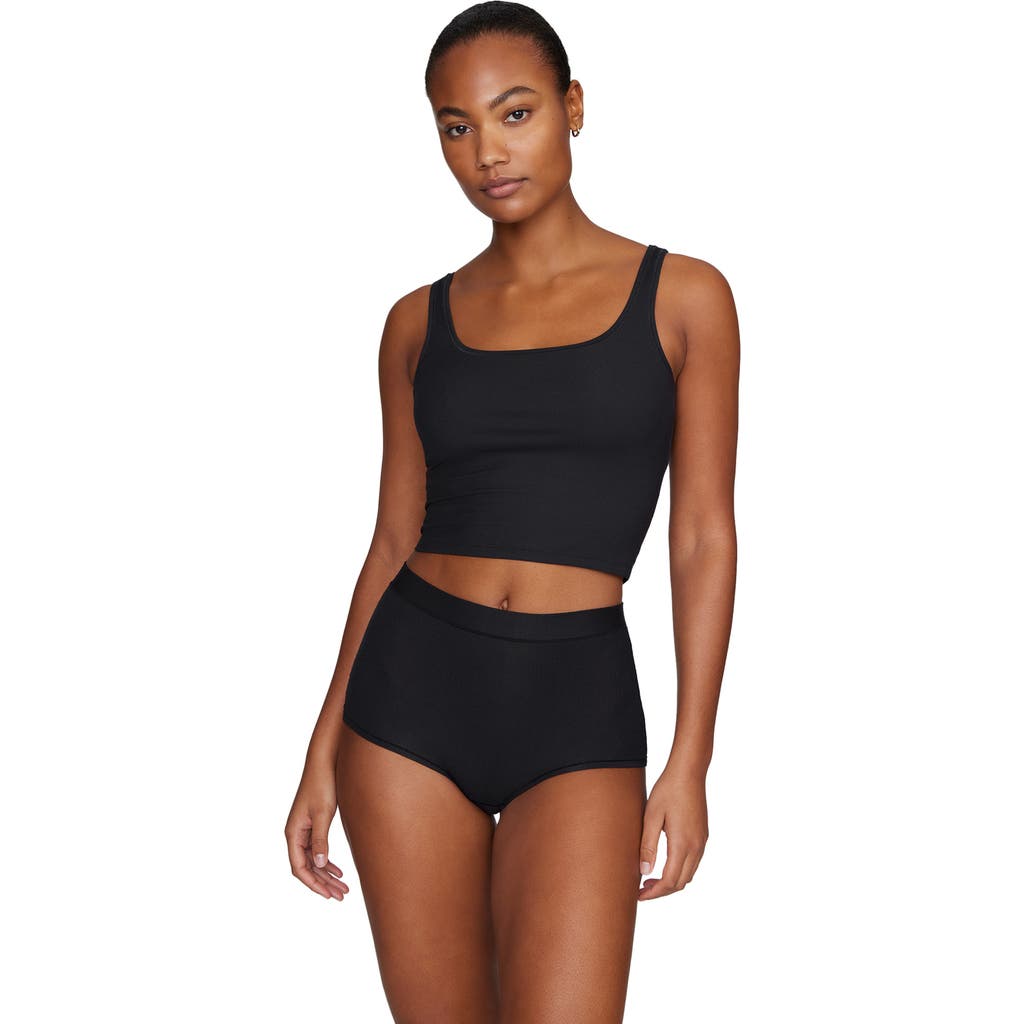 Cuup The Square Neck Tank In Black