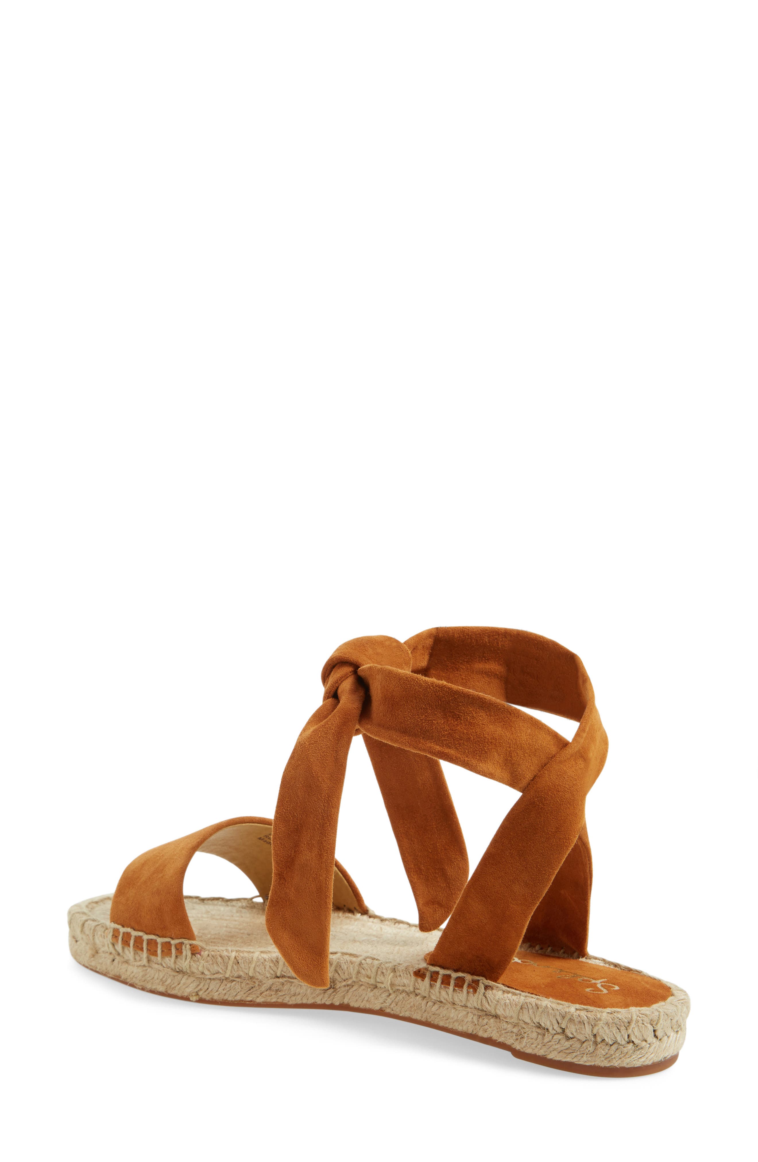 Jody Ankle Tie Espadrille, Alternate, color, COGNAC SUEDE