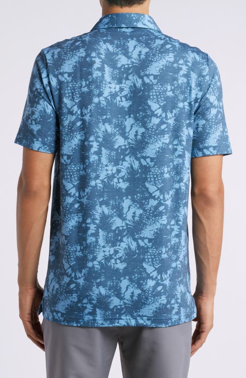 Travismathew Featherweight Please Tropical Polo In Dark Teal