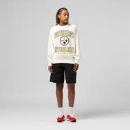 Mitchell & Ness Women's  Mitchell & Ness  Cream Pittsburgh Steelers Tonal Arch Sweatshirt
