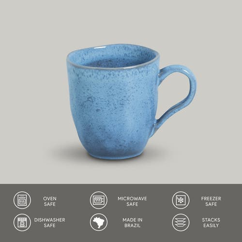 Porto Brasil Organic Mug Set Of 4 In Blue