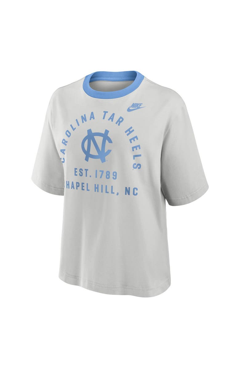 Nike Women's Nike Gray North Carolina Tar Heels Legacy Arch Script Boxy T-Shirt, Alternate, color, Gray