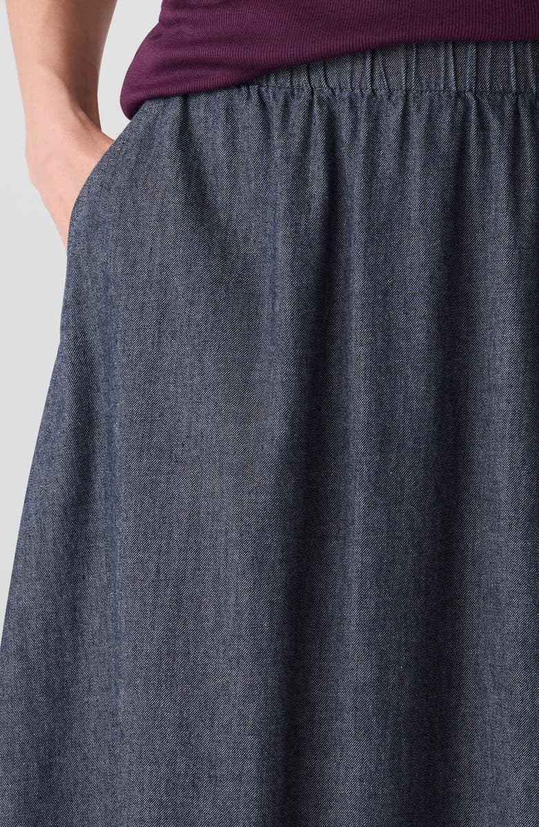 Eileen Fisher Organic Cotton Denim Skirt, Alternate, color, 
