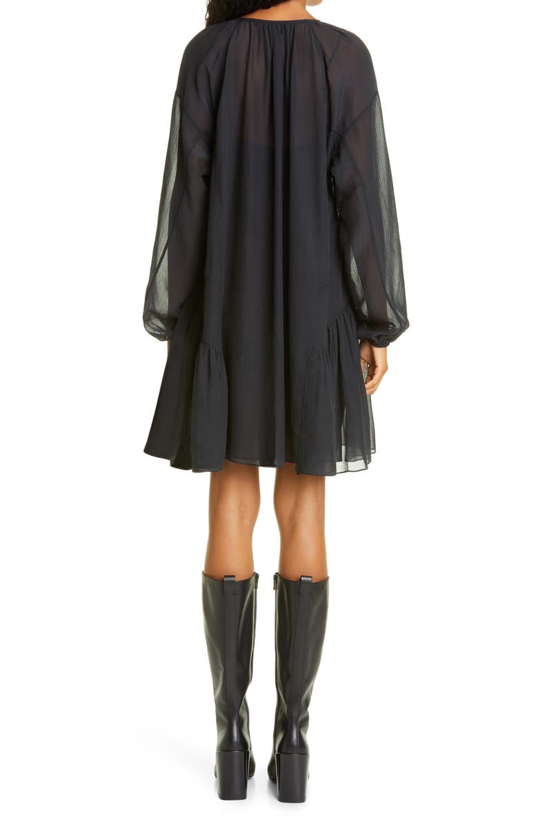 rag & bone Melody Long Sleeve Silk & Cotton Minidress, Alternate, color, 