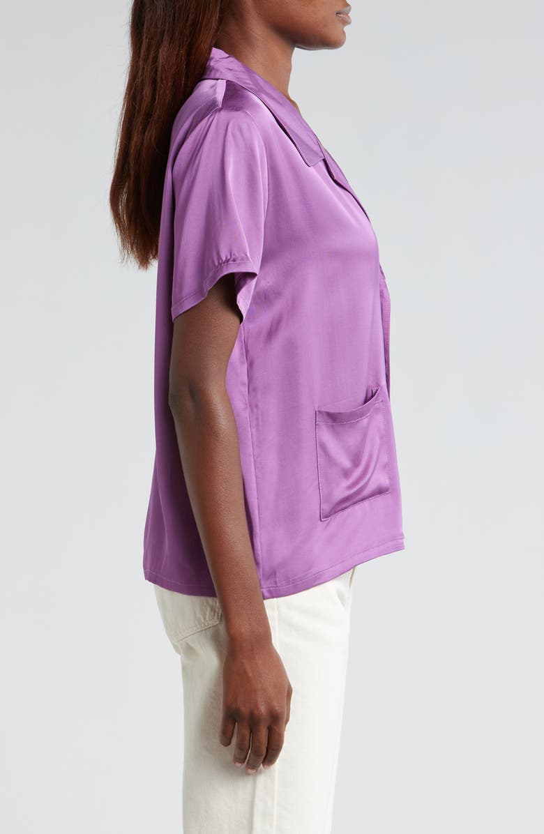 HONOR THE GIFT Patch Pocket Camp Shirt, Alternate, color, Purple