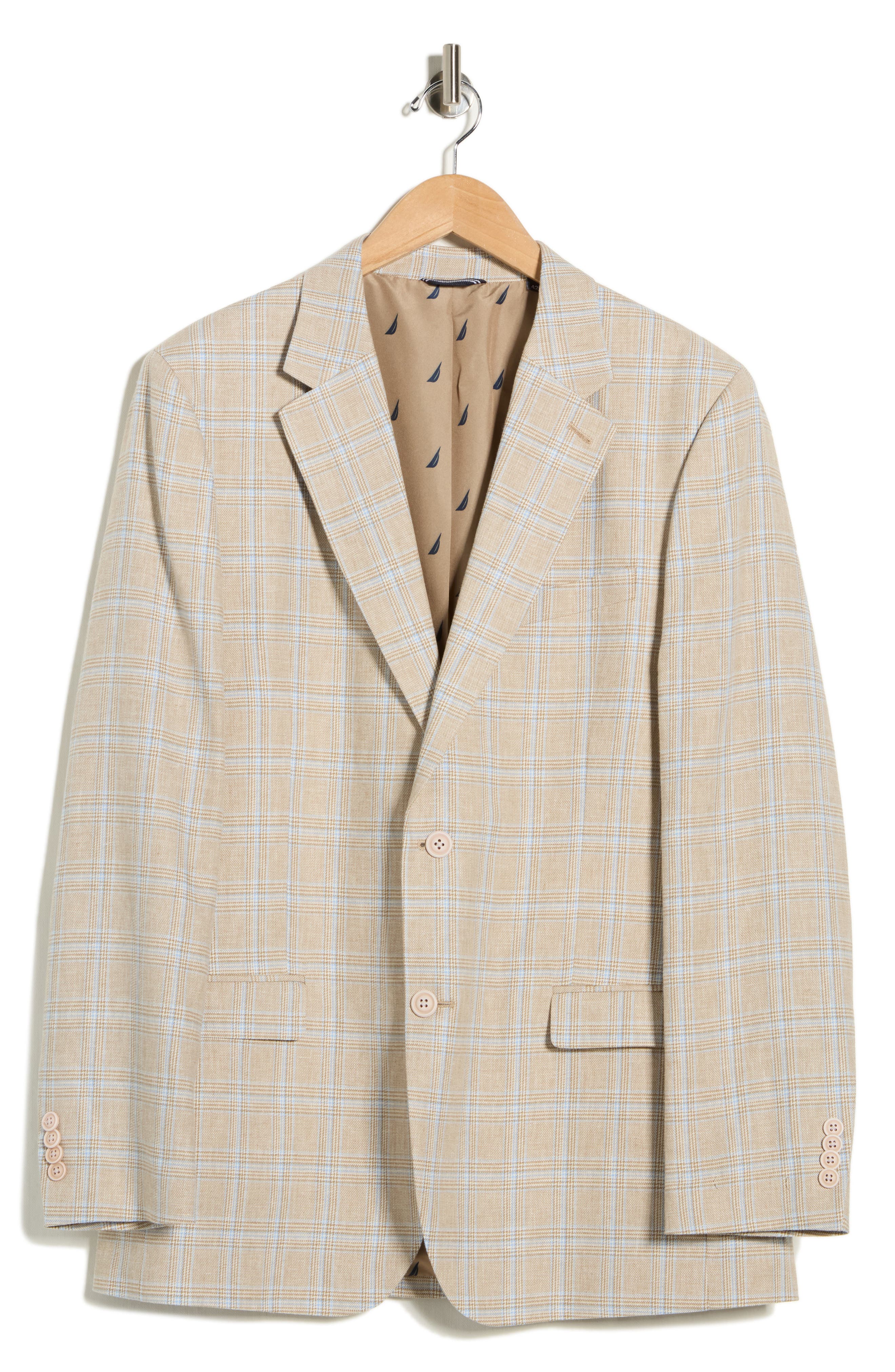 Nautica Plaid Cotton & Linen Blend