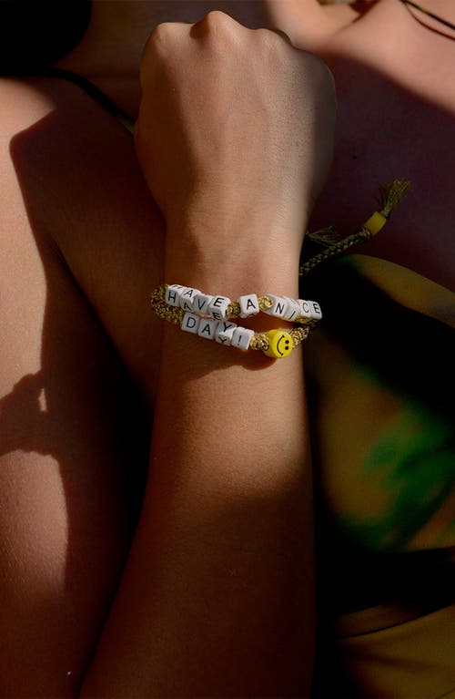 Shop Venessa Arizaga Have A Nice Day Bracelet In Gold