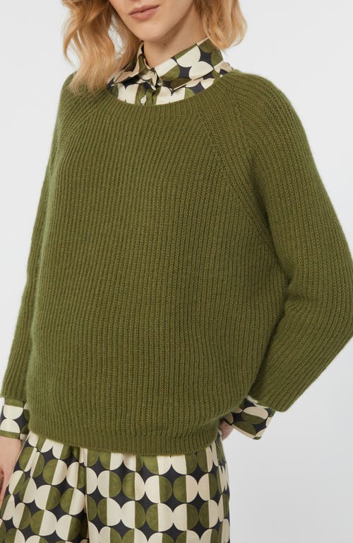 Weekend Max Mara Crew Neck Long Sleeve Sweater In Green