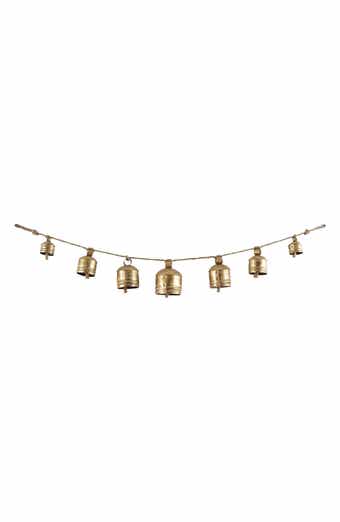 WILLOW ROW Bohemian Metal Cow Bell Garland