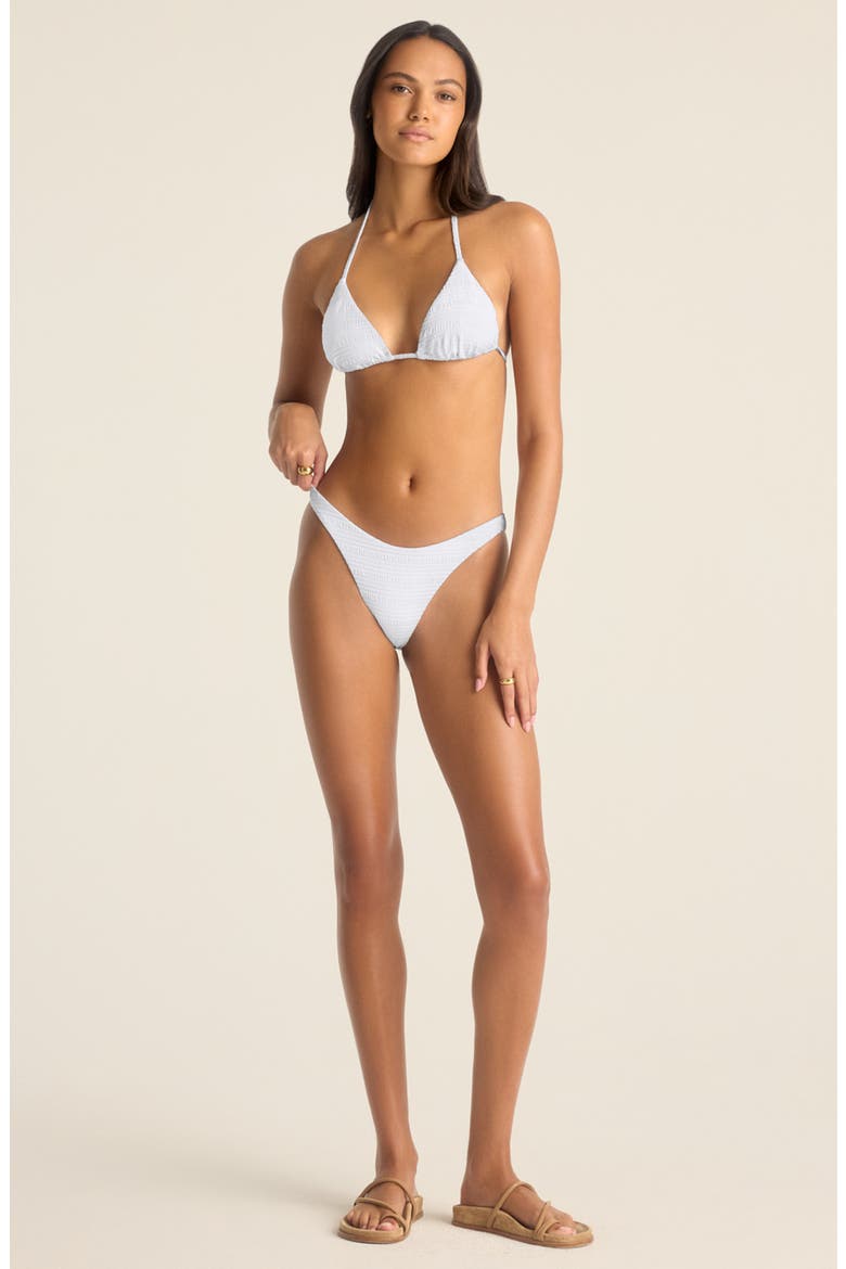 California High Leg Bikini Bottoms, Alternate, color, WHITE